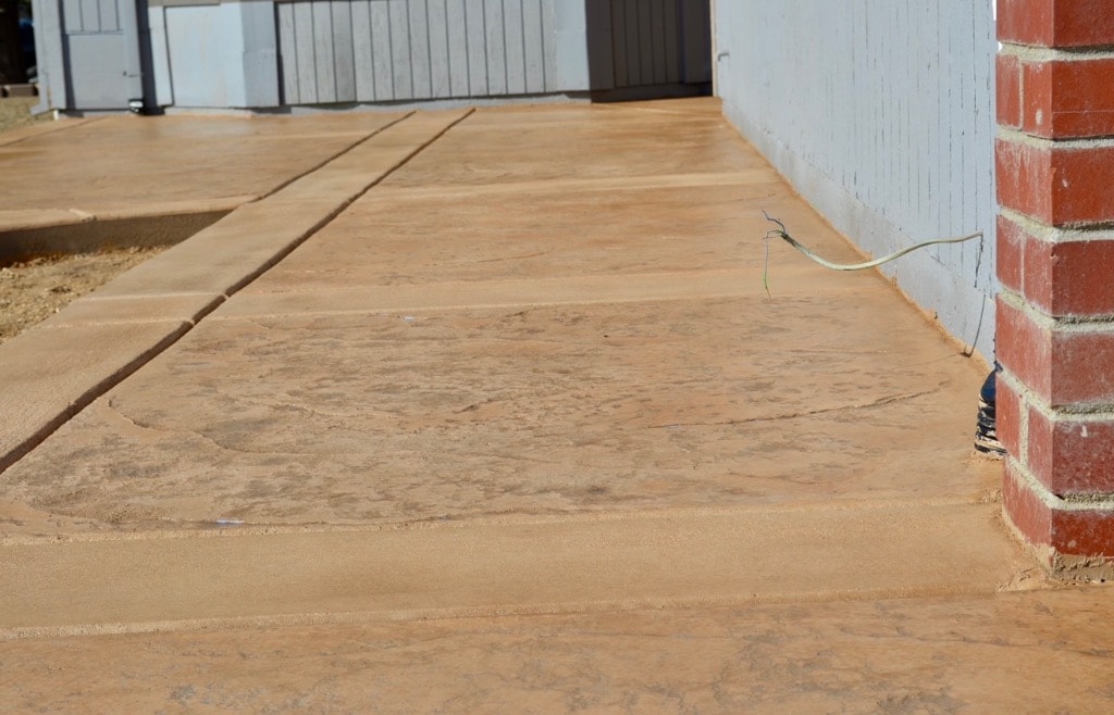 Concrete foundation construction site
